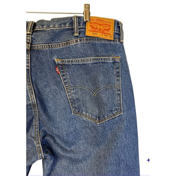 Levi’s Men’s 505 Jeans Sz. 40 X 30 Classic 5-Pocket Straight Leg - Picture 3 of 10